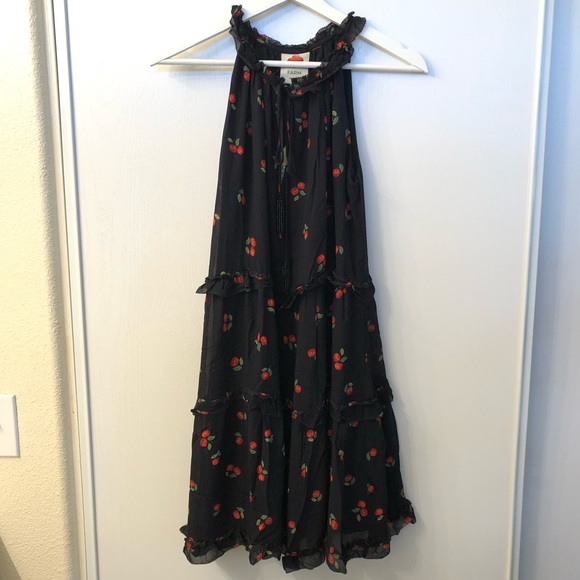 FARM Rio Pitanga Cherry Black Layered Mini Dress - Picture 4 of 9